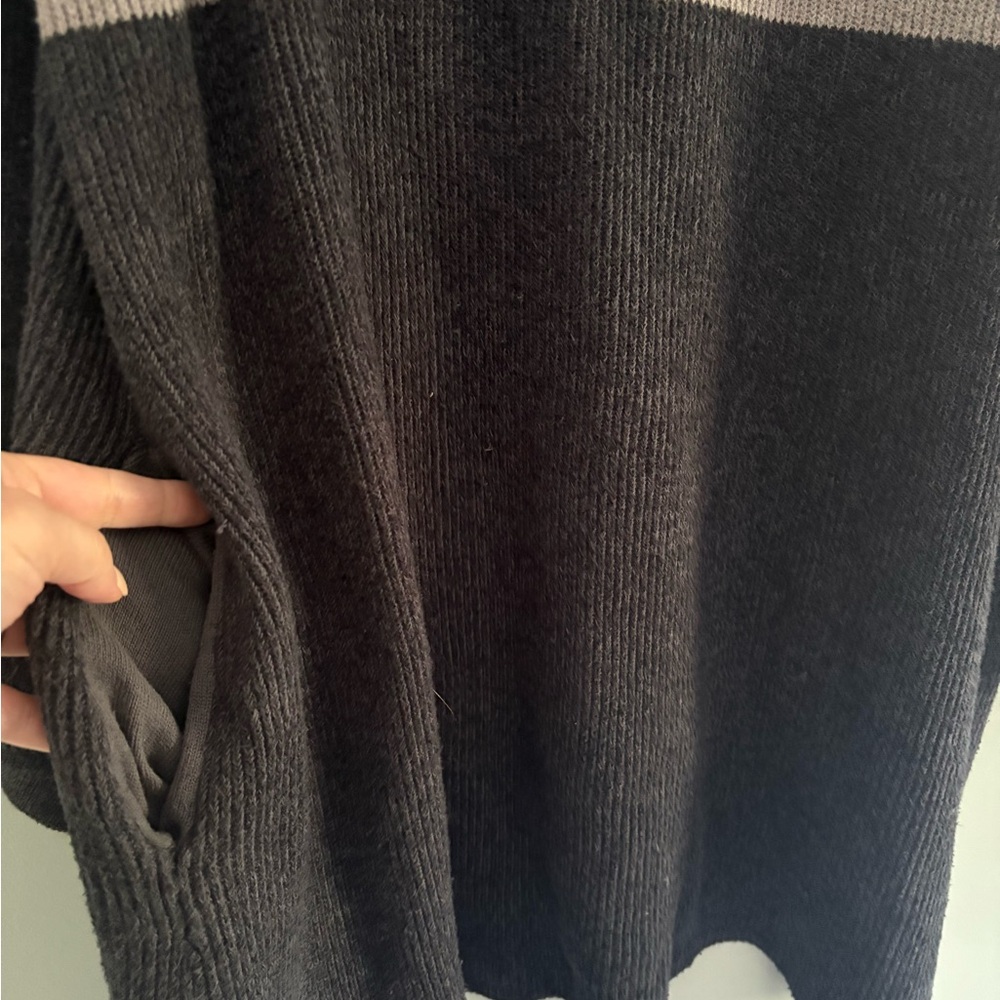 Free People Black and Gray Striped Mini Dress - Picture 9 of 14